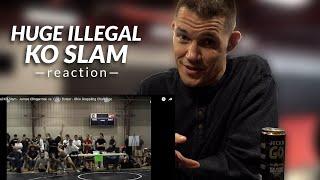 Huge Illegal KO Slam Reaction