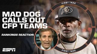 Mad Dog names all teams that STINK in the CFP rankings & he's WRONG about Colorado?! ️ | First Take