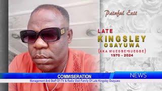 Management And Staff Of ITV & Radio Visit Family Of Late Kingsley Osayuwa