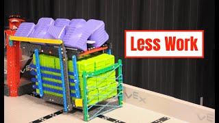 Make It Lower, Do Less Work. First Principle of Flying Cheese VEX IQ Full-Volume Robots