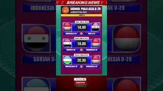 Jadwal Timnas Indonesia di Piala Asia U-20 Uzbekistan