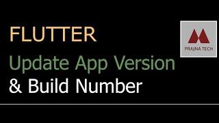 Update Flutter App Version and Build Number Android/iOS