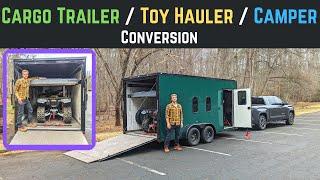 7'x16' - Cargo Trailer / Toy Hauler / Camper Conversion -- Walk Thru / Demo