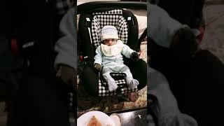Episode-11 Baby Humayl sitting in the carry cot for the first time #baby #carrycot #cute #shorts