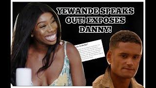 LOVE ISLAND : YEWANDE SPEAKS OUT! SHOCKING DETAILS ABOUT DANNY!
