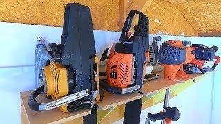 Garage Storage Ideas Chainsaw Trimmer Rack