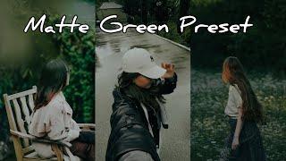 Lightroom Preset | Green Preset | Lightroom Mobile Preset | Matte Green Preset | پریست لایتروم