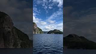 Exploring the fjords of Norway from boat #norwayadventures #fjordnorway #shorts