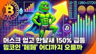 밈코인 페페, 한 달 새 무려 150% 급등…머스크 등에 업고 어디까지 오를까