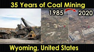 Coal Mining | North Antelope Rochelle Mine | Wyoming | 35 Years Time Lapse | United States