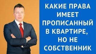 Какие права имеет прописанный в квартире, но не собственник - Адвокат по гражданским делам