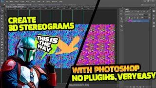 Create 3D stereograms with ADOBE PHOTOSHOP only #stereogram #magiceye #sird #hiddenimages #photoshop