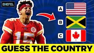  HOT QUIZ!!! GUESS THE COUNTRY OF NFL PLAYER 2024 | ENEFEL QUIZ