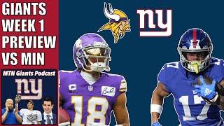 NY Giants Week 1 Preview vs MIN + NFL Spread Picks