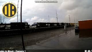 Norfolk Southern Freight Train on the Delay in Block Productions Railcam - 4/9/15