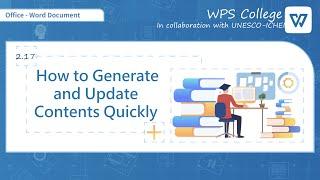 [WPS Office] Word 2.17: How to Generate and Update Contents Quickly [Tutorial]