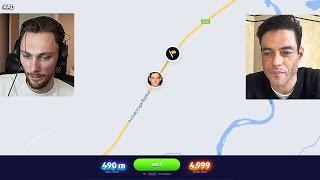 i challenged rami malek to geoguessr