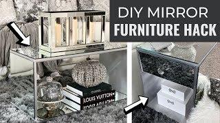 DIY MIRRORED FURNITURE HACKS! Easy And Cheap DIY Home Decor