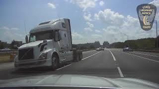 Police dash cam footage shows wild semi truck chase in Ohio