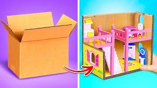 Barbie House Makeover 🪑️ Cute Ideas For Doll's Houses From Cardboard