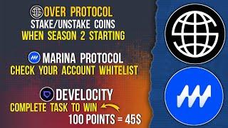 OVER PROTOCOL STAKE/UNSTAKE | DEVELOCITY 100 POINTS = 1 $DEVE = $45 #withdrawal