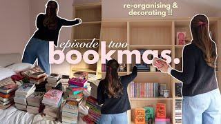 re-organise & decorate my bookshelves with me!  + a bookshelf tour | bookmas 3