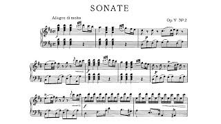 JC Bach: Sonata in D major, Op. 5, No. 2 - Hans Kann, 1962 - MHS 619