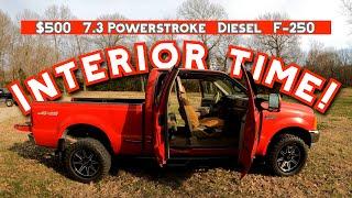 This $500 F250 7.3 Diesel Project Gets New Carpet and a Sliding Rear Window