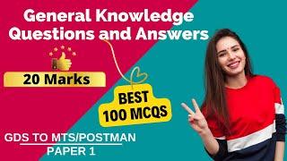 100 GK QUESTIONS AND ANSWERS POST OFFICE GEOGRAPHY CIVICS GENERAL KNOWLEDGE CULTURE FREEDOM STRUGGLE