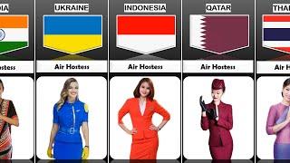 Air Hostess Uniform From Different Countries