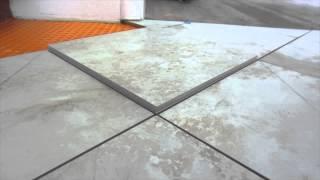 Easy way to Measure  and mark ceramic tile for diagonal and diamond pattern  cuts