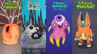 ALL The Lost Landcapes Vs Dark Island Vs The Monster Explorers Vs My Singing Monsters ~ MSM