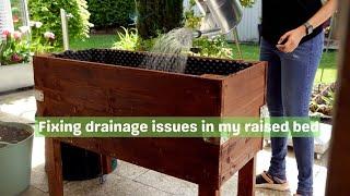 Fixing Drainage Issues on my Raised Bed | Raised Bed Repair