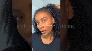 Styling my HerGivenHair Coily Half Wig. SO quick and easy #naturalhairstyles #hergivenhair #halfwig