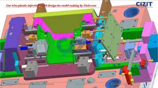 Car trim plastic injection mold design for mold making by Cizit com