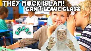 In class students mock Islam but I can't leave, is it kufr? What should I do? #islam assim al hakeem