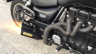 Triumph Rocket III, nuevo escape sonido de comprobación !!! Hecho por Kopi!