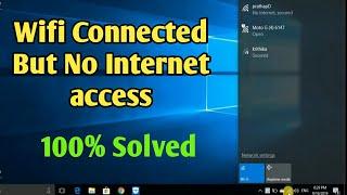 Wifi connected but No internet access on Windows 10, 8, 7 | Fix problem