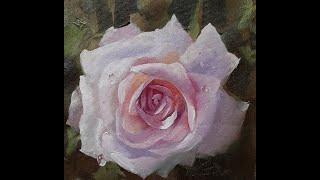 Rose  Oil painting for beginners