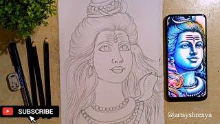 How To Draw Lord Shiva | step by step | How To Draw Mahadev | Tutorial