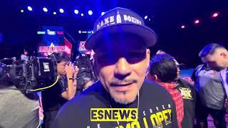 WOW TEOFIMO LOPEZ SLAPS BARBOZA HERE'S AN EXCLUSIVE REACTION FOR TEO - ESNEWS BOXING