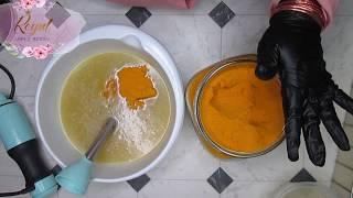 USING TURMERIC AND COCONUT MILK POWDER TO MAKE COLD PROCESS SOAP