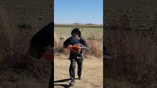 Texas Chainsaw Massacre costume I made but the idiots sent me the wrong year mask..