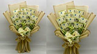 Simple and Easy Money Bouquet | How to Make a Bouquet of 1000 Money 10 Sheets Save Paper Low Budget