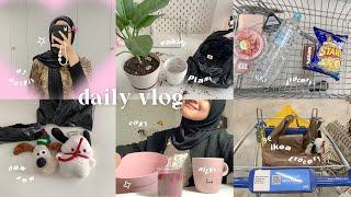 Daily vlog: productive day!, work out, grocery, making plant, ikea , unboxing, cozy night, ramen