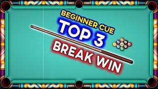 Beginner Cue Top 3 Break Win 8 ball pool 9 ball 1 shot win