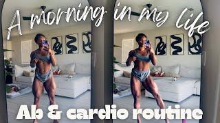 My Cardio & Ab workout as a OCB WELLNESS PRO on prep  I Got MY SUIT | prep Update !