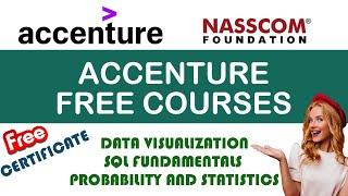 Accenture and Nasscom Free Courses with Certificate | Data Visualization | SQL | Limited Time