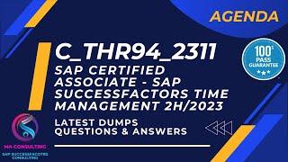 SAP SF Time Management THR94_2311 2H2023 Certification Exam Questions and Answers Preparation @sap