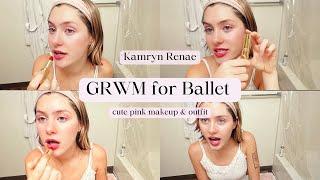 GRWM for Ballet| cute pink "clean girl" aesthetic makeup, outfit, & girl chat